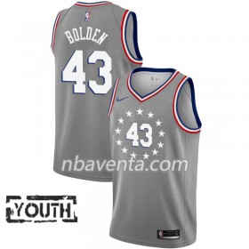 Camiseta Niños Philadelphia 76ers Jonah Bolden 43 2018-19 Nike City Edition Gris Swingman